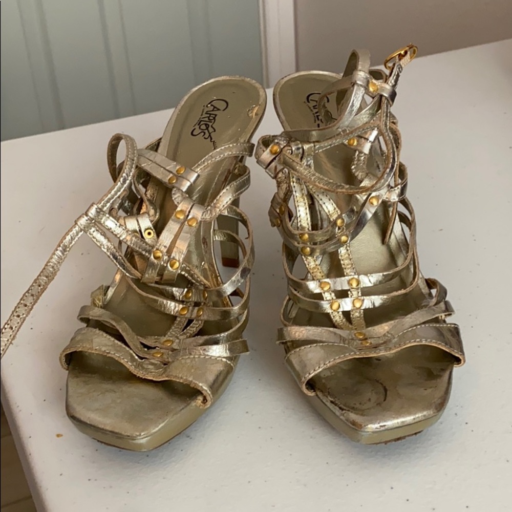 Gold Carlos Santana heels